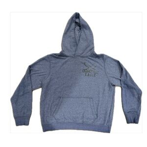 😎 Men’s American Eagle Vintage Blue Hoodie Sweatshirt in size Large